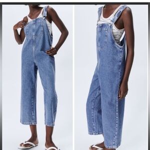 ZARA SIGNATURE DENIM JUMPSUIT OVERALLS Size MEDIUM BLUE